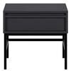 NACHTSCHRANK Evo Schwarz mit Metallgestell 50 cm - Anthrazit/Schwarz, Holzwerkstoff/Metall (50/44/34cm) - Selsey