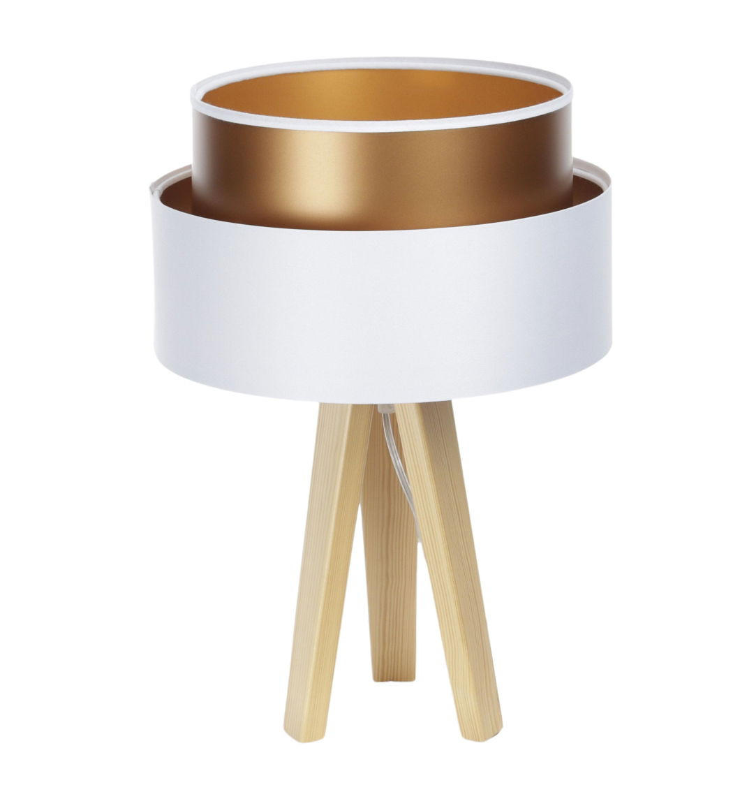 TISCHLAMPE Weiß 30/45 cm - Braun, Kunststoff (30/0.7/45cm) - ONZENO