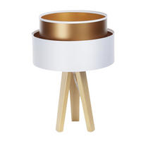 TISCHLAMPE Weiß 30/45 cm - Braun, Kunststoff (30/0.7/45cm) - ONZENO