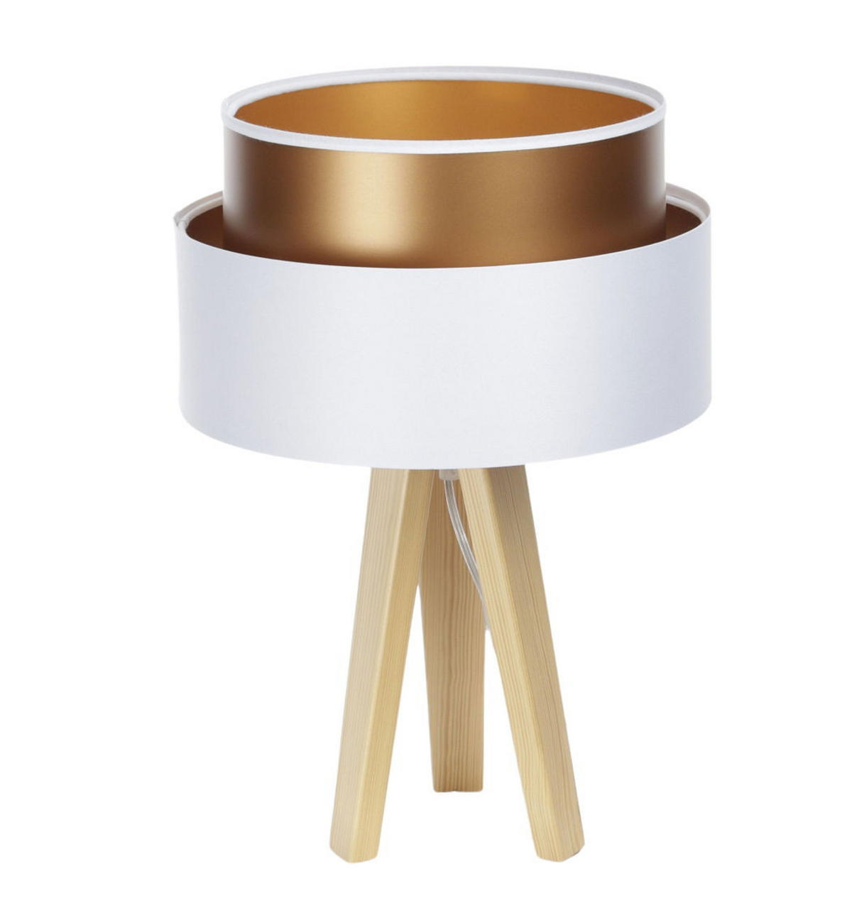 TISCHLAMPE Weiß 30/45 cm - Braun, Kunststoff (30/0.7/45cm) - ONZENO