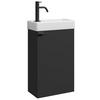 GÄSTE-WC-MÖBELSET Apollo 2 Teile Schwarz Matt - 40 x 22 x 64 cm - Schwarz, Holz (40/68/22cm) - Badplaats