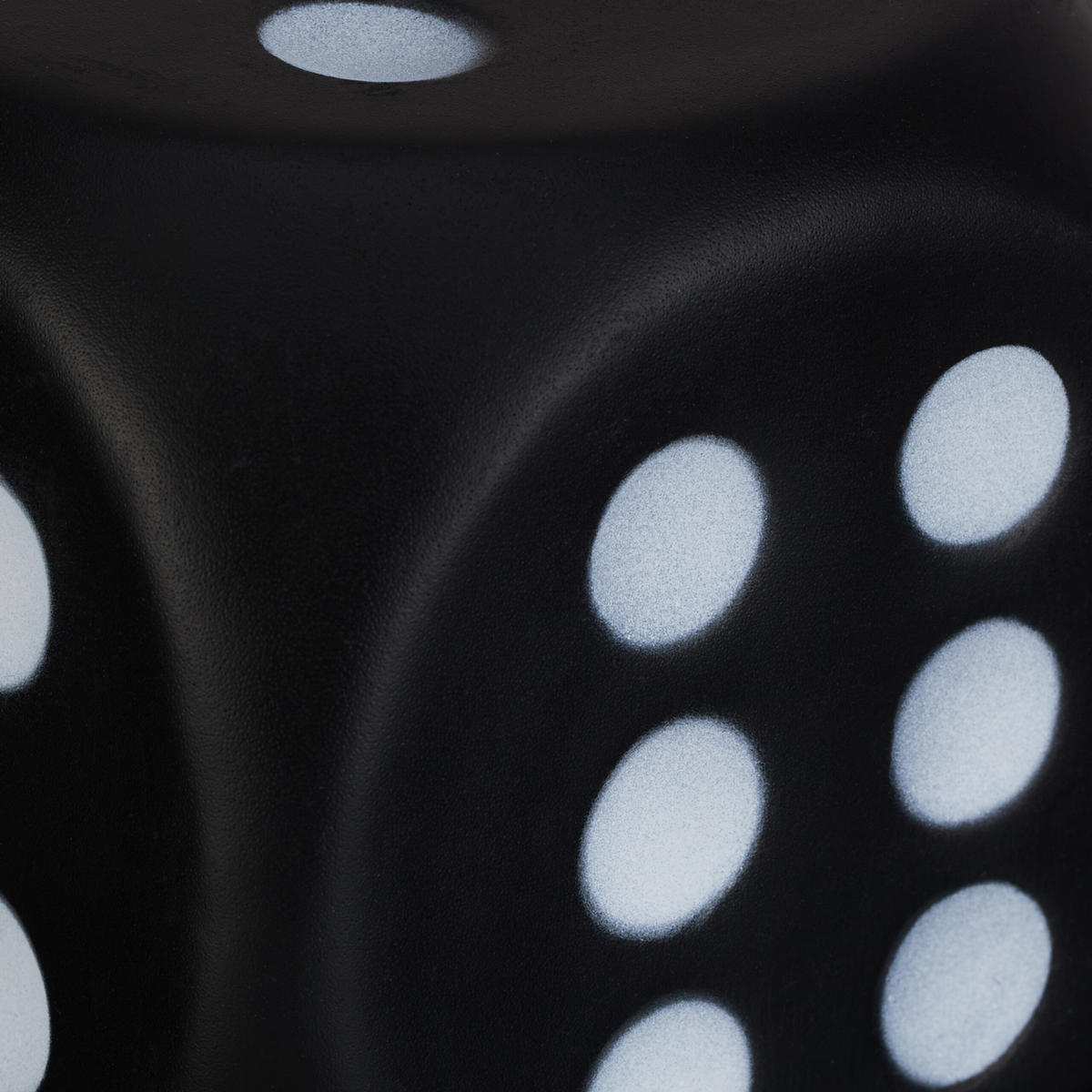 6xSCHAUMSTOFFWÜRFEL - Schwarz, Kunststoff (7.5/7.5cm) - Relaxdays