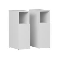 NACHTTISCH Enton Weiß 2er set - Weiß, Holzwerkstoff (20/59.5/35cm) - Vicco