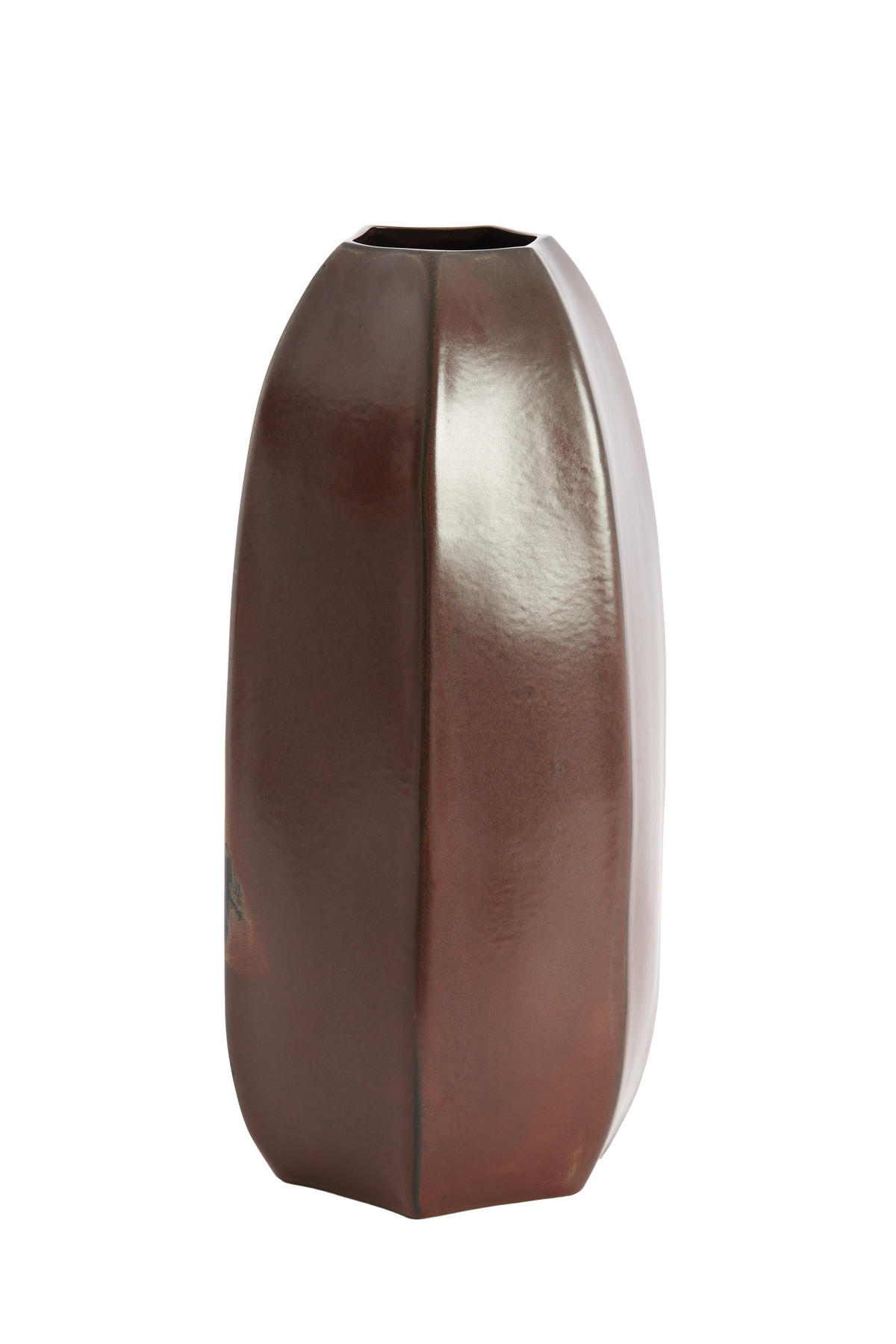 VAZE Serra Braun 20.5/20/45.5 cm - Braun, Keramik (45.5cm) - Light & Living