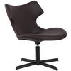 DREHSTUHL Lederlook braun - Schwarz/Braun, Textil/Metall (65/79/69cm) - CLP