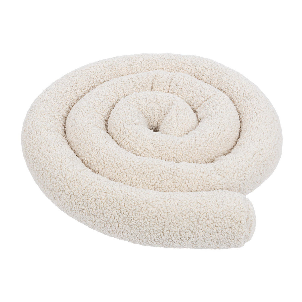 BETTUMRANDUNGSSCHUTZ Bettschlange aus Teddystoff, 200 cm, Beige-Creme - Creme, Textil - MeowBaby