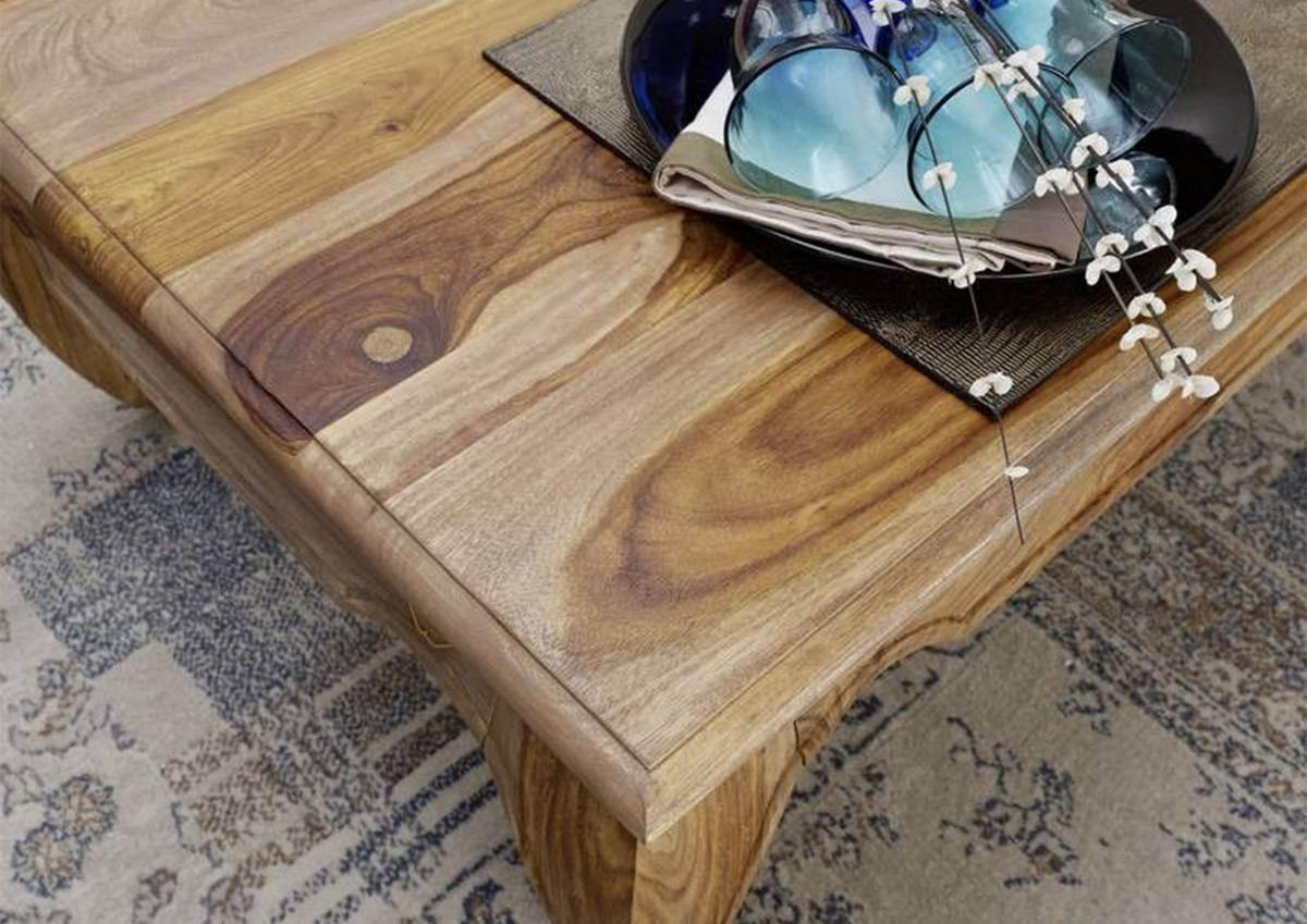 COUCHTISCH Sheesham 130x75x40 braun lackiert OPIUM #632 - Braun, Holz (130/75/41cm) - Massivmoebel24