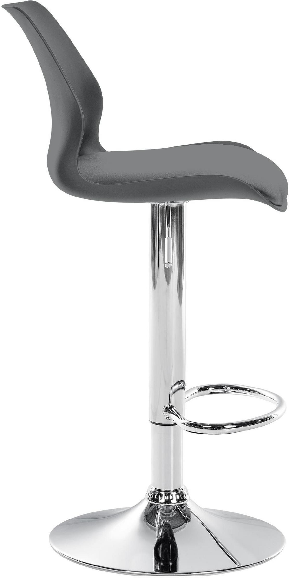 BARHOCKER 2er Set Bosen Kunststoff Grau - Grau, Kunststoff/Metall (39/82/42cm) - DELUKE
