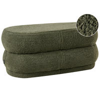 POLSTERBANK Bouclé Grün Ellendale - Grün, Textil (90/40/40cm) - Beliani