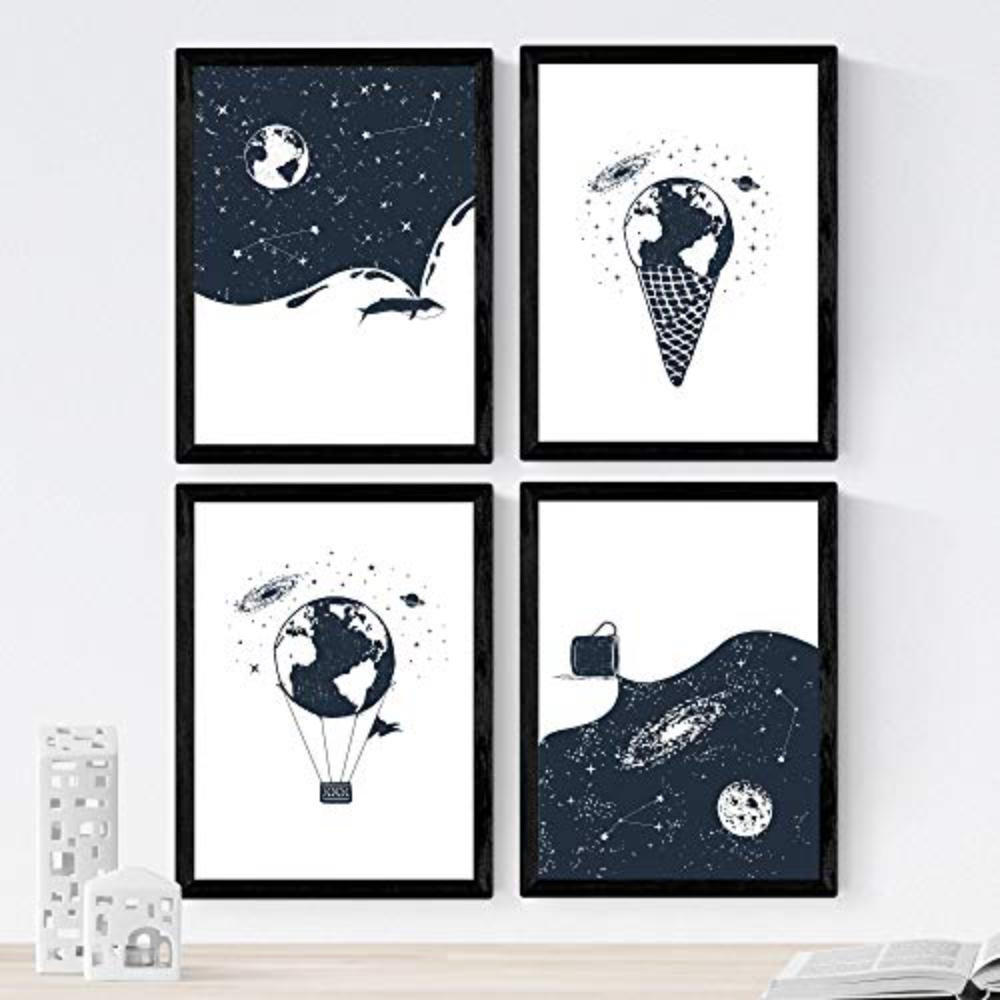 Nacnic Poster Schwarz 29.7x3 cm