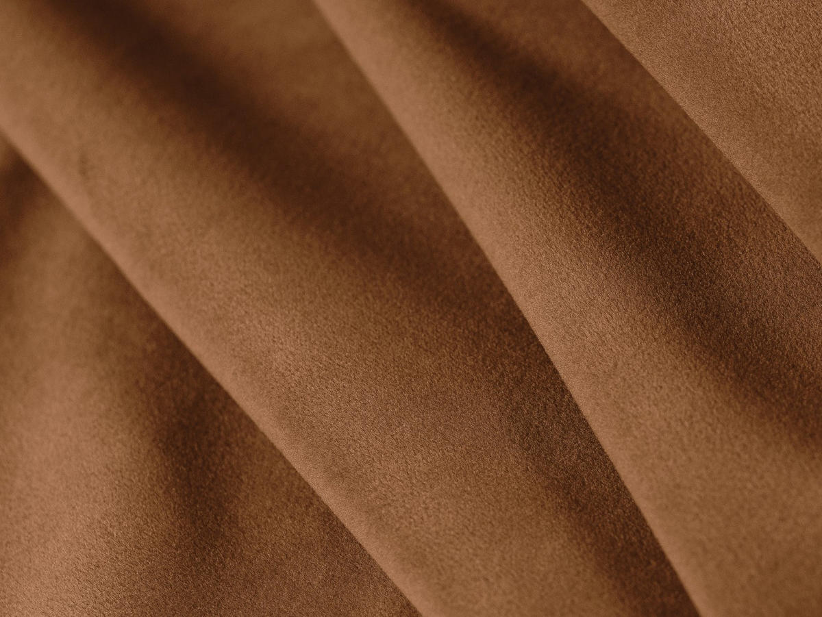 ECKSOFA rechts Kendal aus Samt kamel 5 Sitzplätze - Hellbraun, Textil (173/357cm) - Micadoni