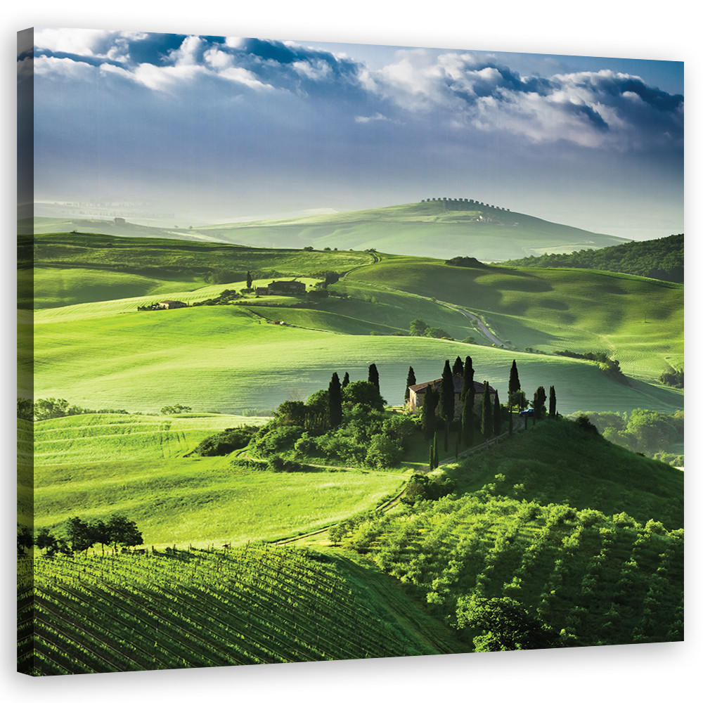 BILD, Landschaften - Grün 30x30cm - Grün, Textil (30/30cm) - Feeby
