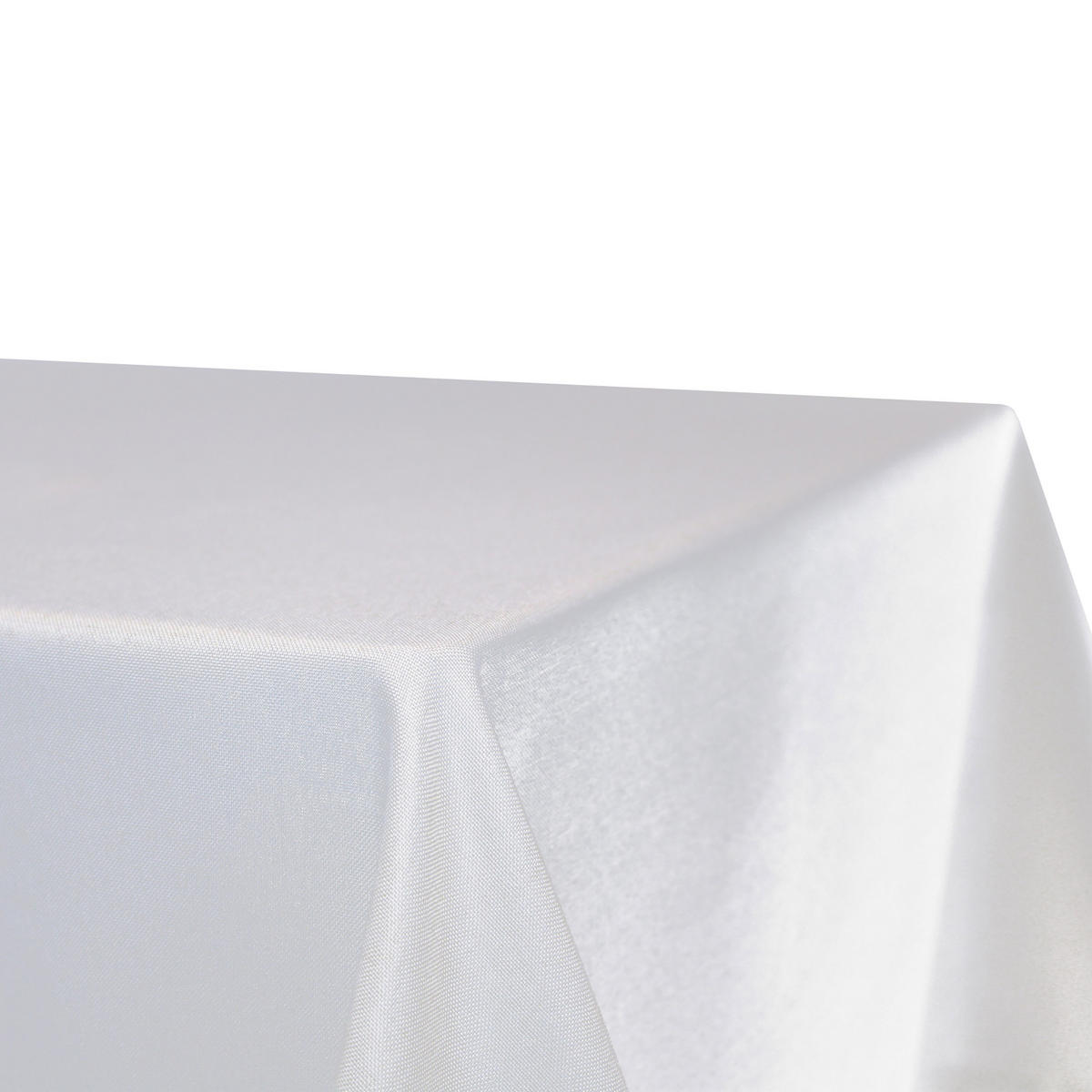 TISCHDECKE Leinenoptik 110/220 cm eckig Weiß - Weiß, Textil (110/220cm) - TiborTex