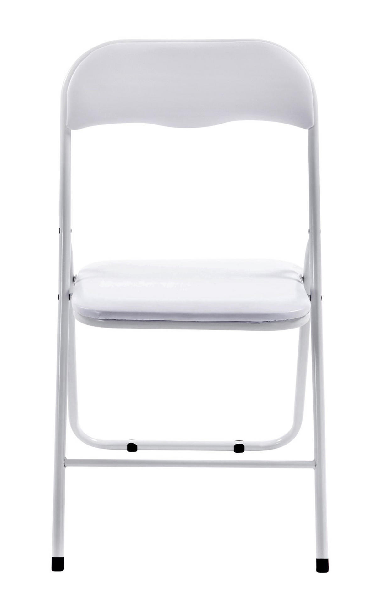 BESUCHERSTUHL Lederlook weiß/weiß - Weiß, Textil/Metall (45/78/45cm) - CLP