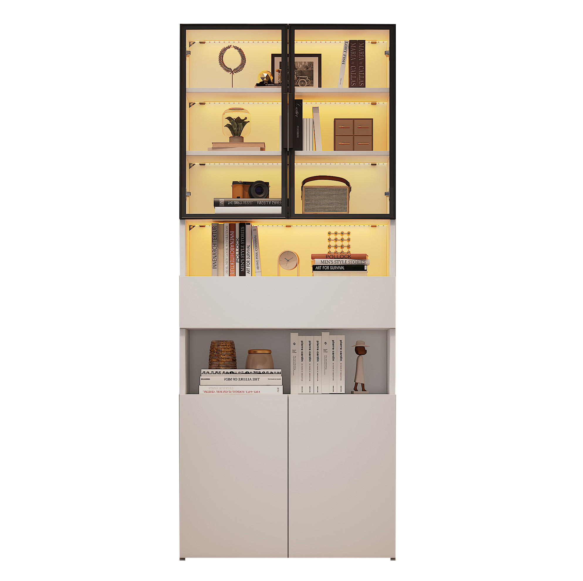 Ivmeu Vitrine Weiß 70x200x30 cm