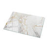 TISCHPLATTE 100x70 cm Eleganter Marmor mit Adern - Goldfarben/Weiß, Glas (100/70/0.4cm) - TULUP