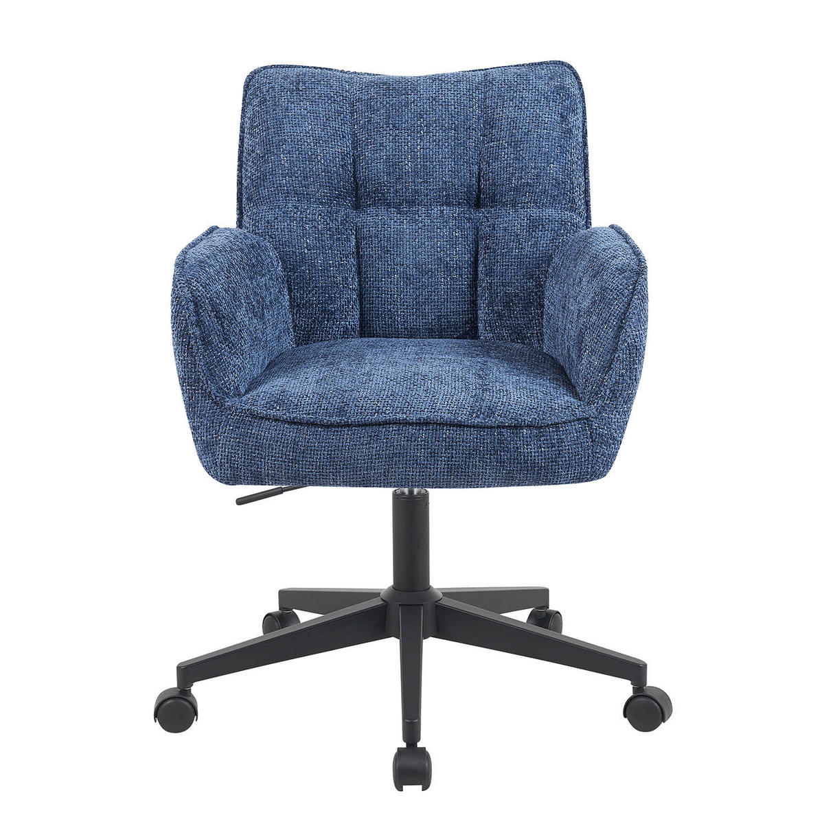 BÜROSTUHL Mika-Sven - Blau/Schwarz, Textil/Metall (59/81/66cm) - DUBI Möbel