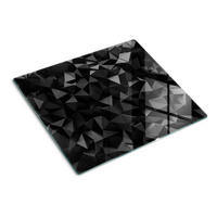 GLASPLATTE 60x52 cm 3D - Schwarz, Glas (60/0.4/52cm) - TULUP