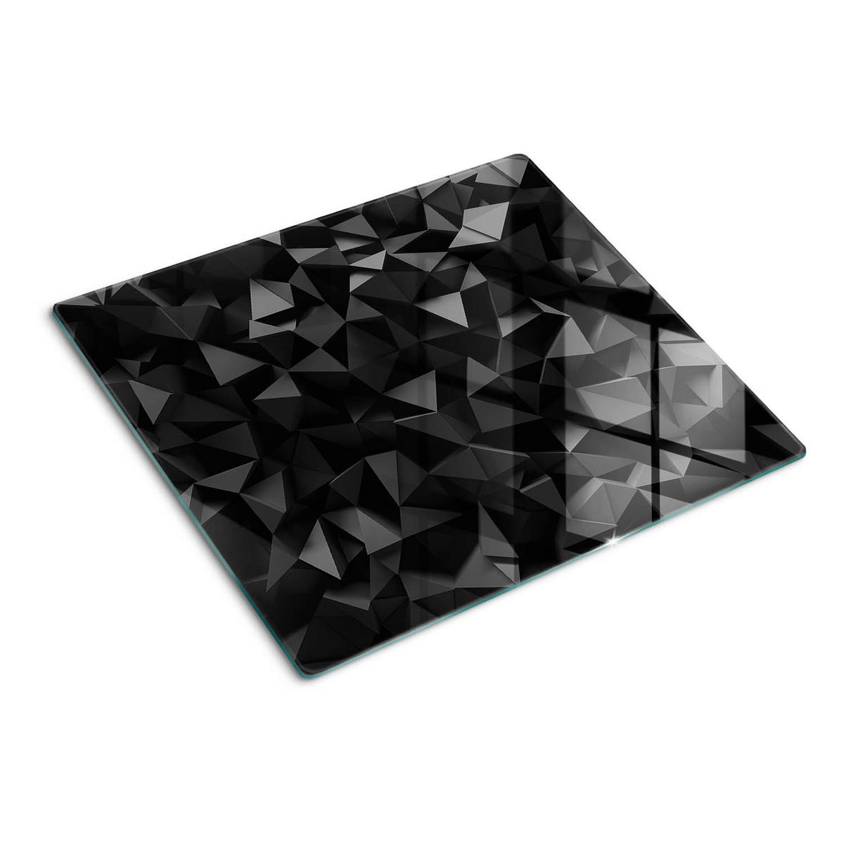 GLASPLATTE 60x52 cm 3D - Schwarz, Glas (60/0.4/52cm) - TULUP