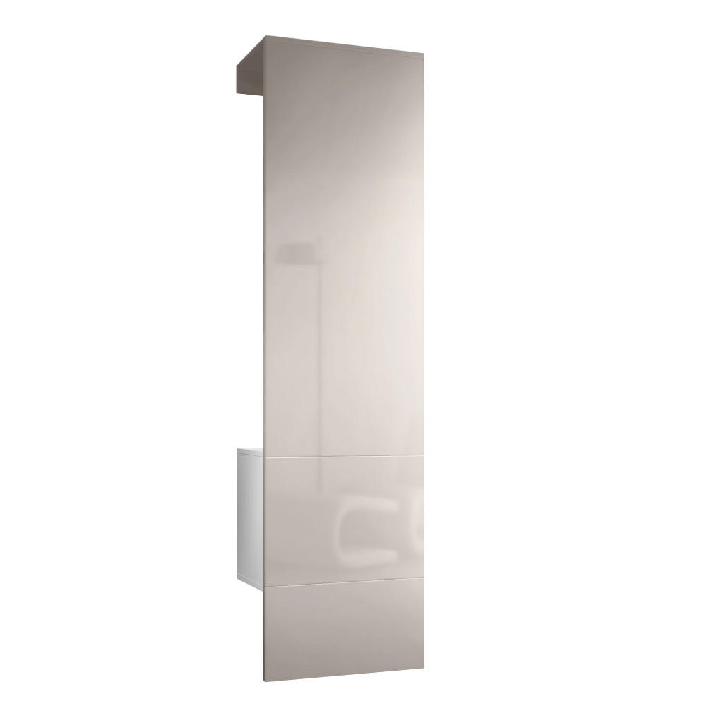 GARDEROBE Carlton Paneel in Sandgrau Hochglanz - Sandfarben, Holzwerkstoff (52/193/35cm) - Vladon