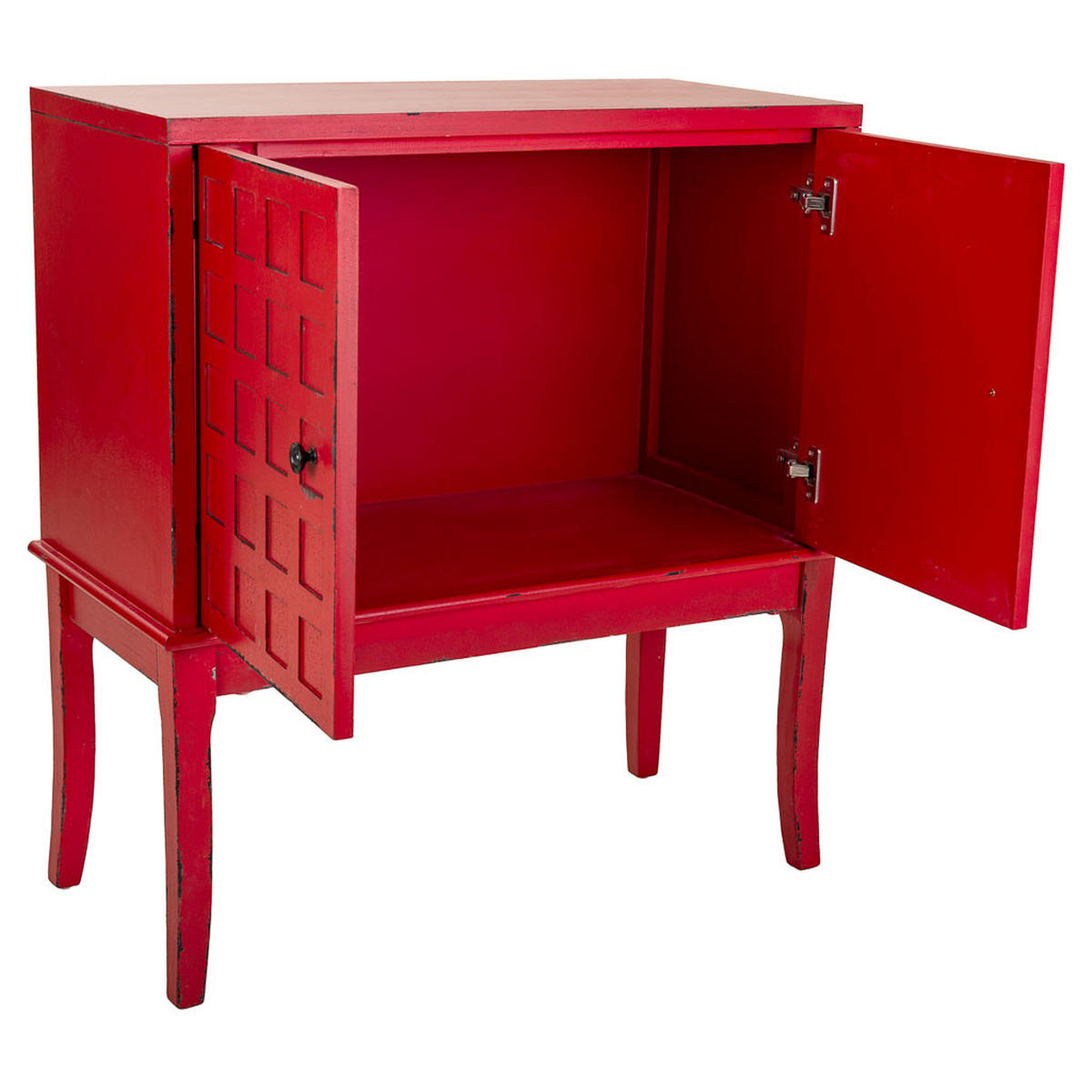 HOLZSCHRANK aus Holz 81x39x90 - Rot, Holzwerkstoff (82/90/39cm) - Wanderlust