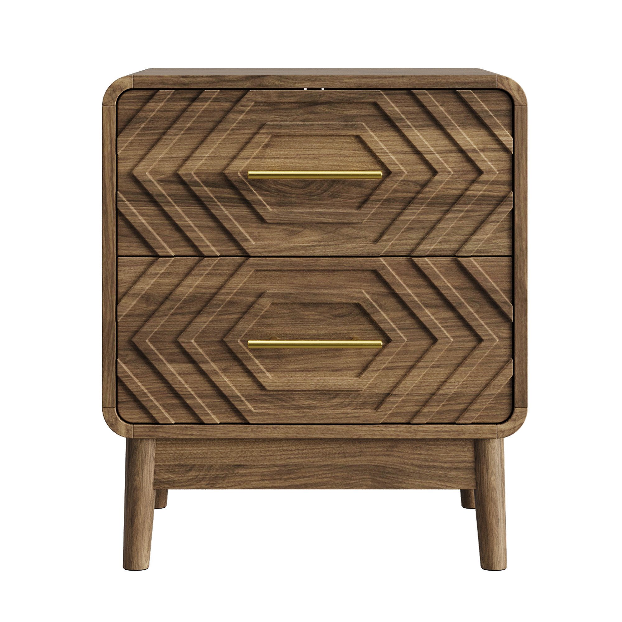 Urban Meuble Nachttisch Walnuss 48x56x38 cm