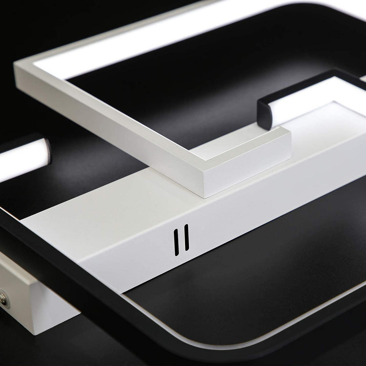 LED-DECKENLEUCHTE Ottilie 41/34/5 cm - Schwarz, Metall (41/34/5cm) - Nettlife