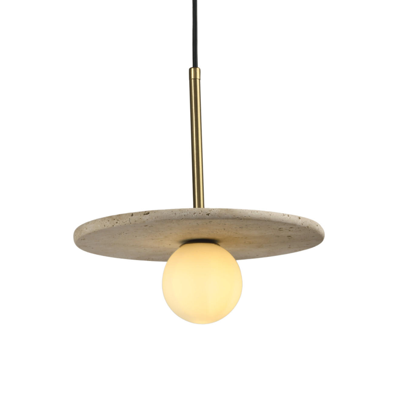 HÄNGELEUCHTE Silvia, Beige et blanc, 25cm - Beige, Stein (147/25/25cm) - KOSILUM