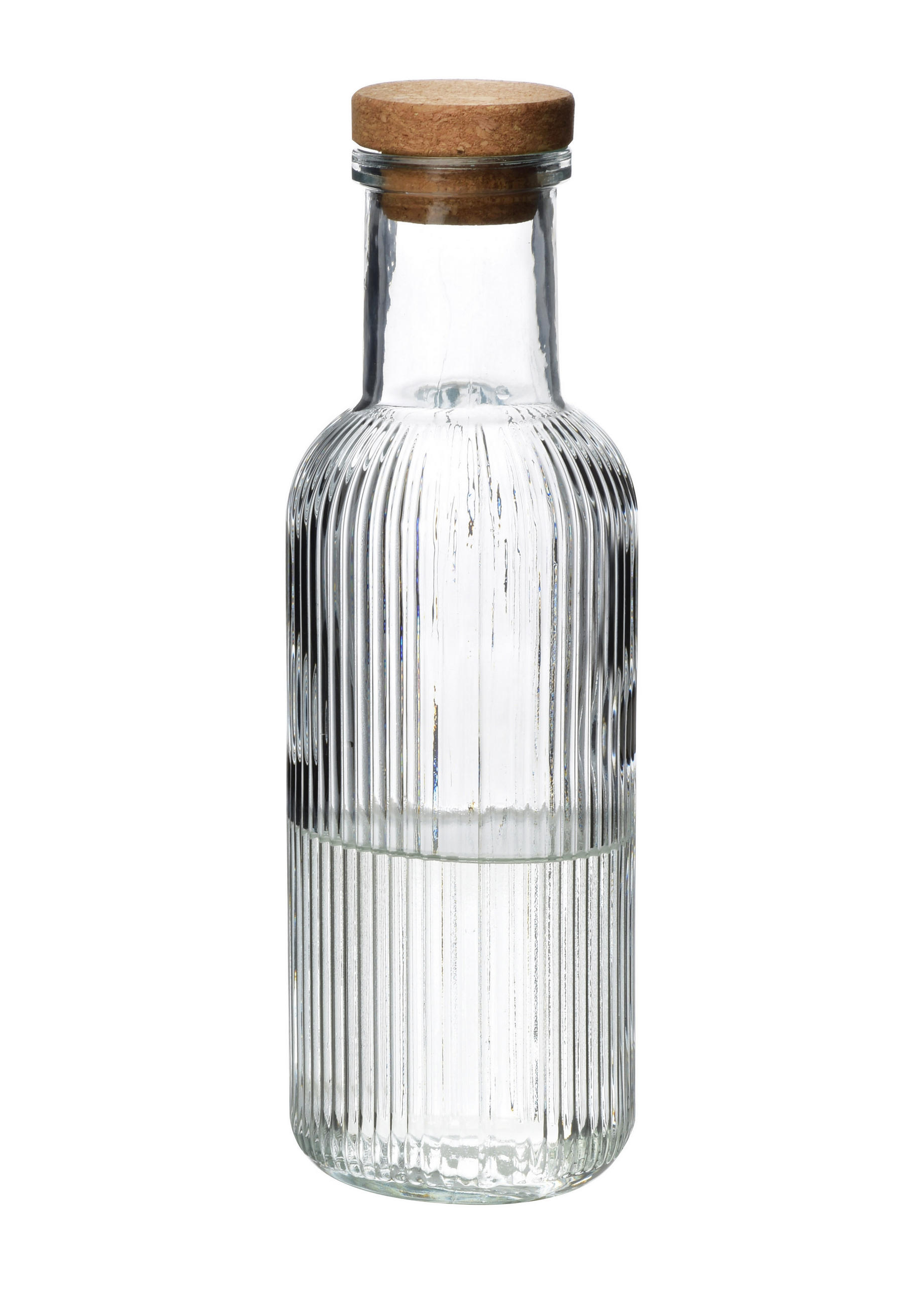 FLASCHE Hollie Clear Transparent Naturfarbe 8.7/8.7/27.8 cm Glas - Transparent/Naturfarben, Glas (1L) - Mondex