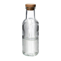 FLASCHE Hollie Clear Transparent Naturfarbe 8.7/8.7/27.8 cm Glas - Transparent/Naturfarben, Glas (1L) - Mondex