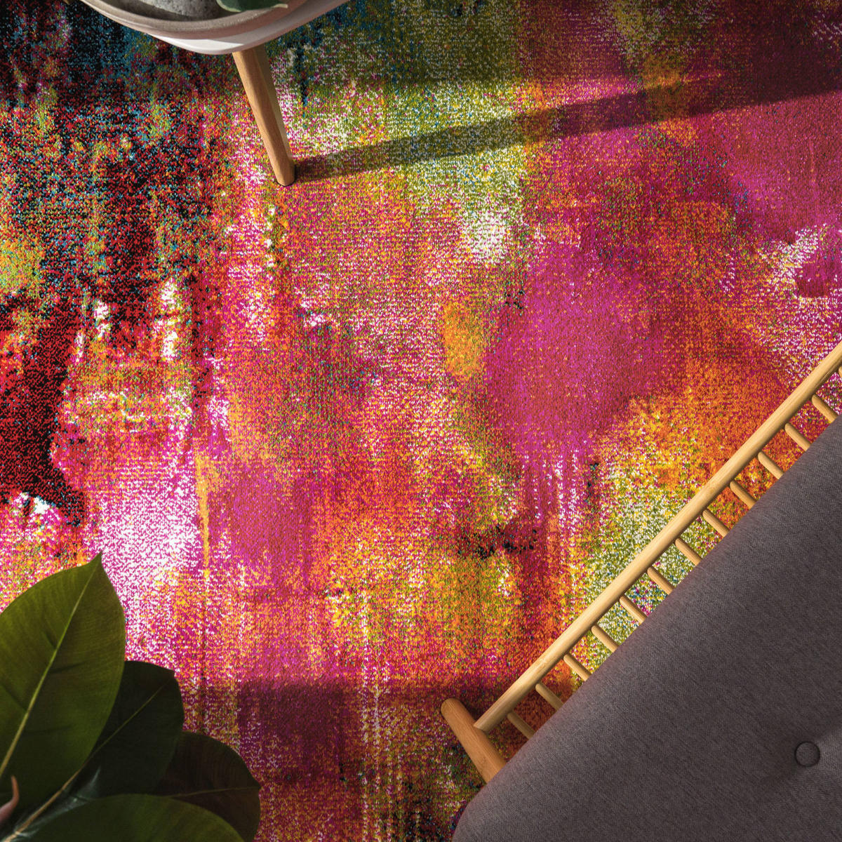KURZFLORTEPPICH, abstrakt, aus Polypropylen, Florhöhe 12 mm, Mehrfarbig, 160 x 230 cm - Multicolor, Textil (160/230cm) - KADIMA DESIGN