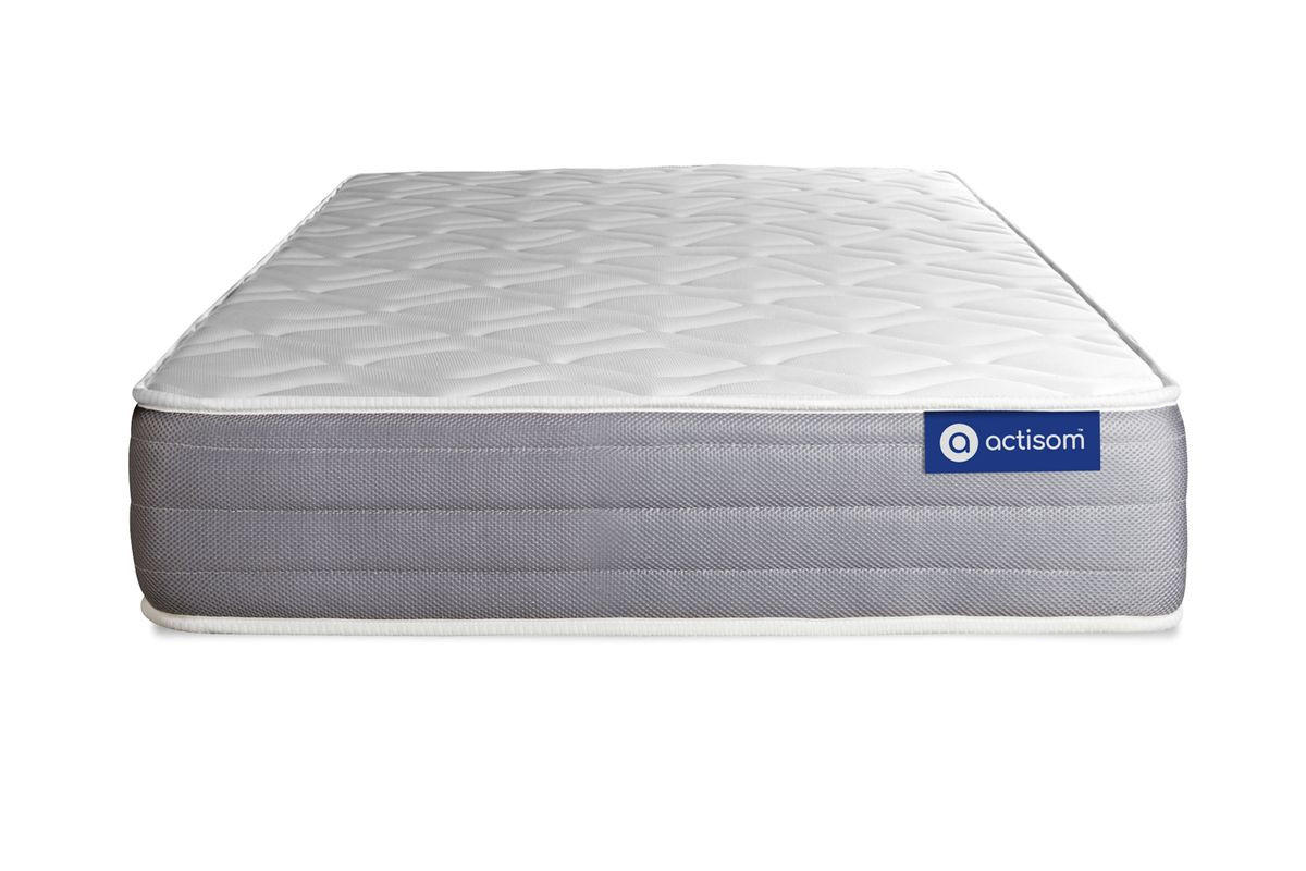 BETT Actilatex dream Latex und Memory-Schaum 90 x 200 cm h2 - Kit Bettgestell Grau - Beige/Grau, Karton/Holz (90/200cm) - ACTISOM
