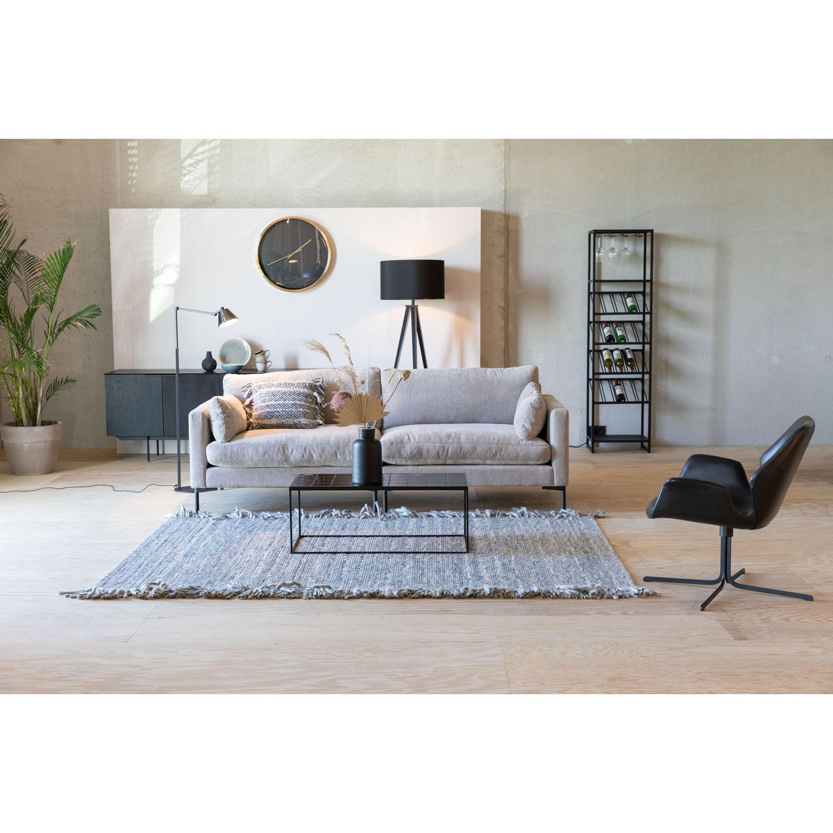 SOFA 3-SITZER Summer Latte/ Beige - Creme, Textil (230/82/101cm) - Zuiver