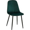 STUHL Samt Grün - Schwarz/Grün, Textil/Metall (44/88/54cm) - CLP