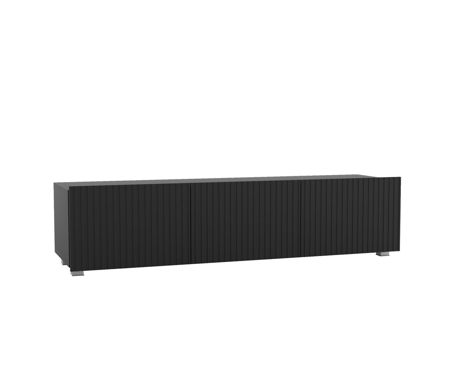 Ravio TV-LOWBOARD Schwarz 150cm × 43cm × 38cm