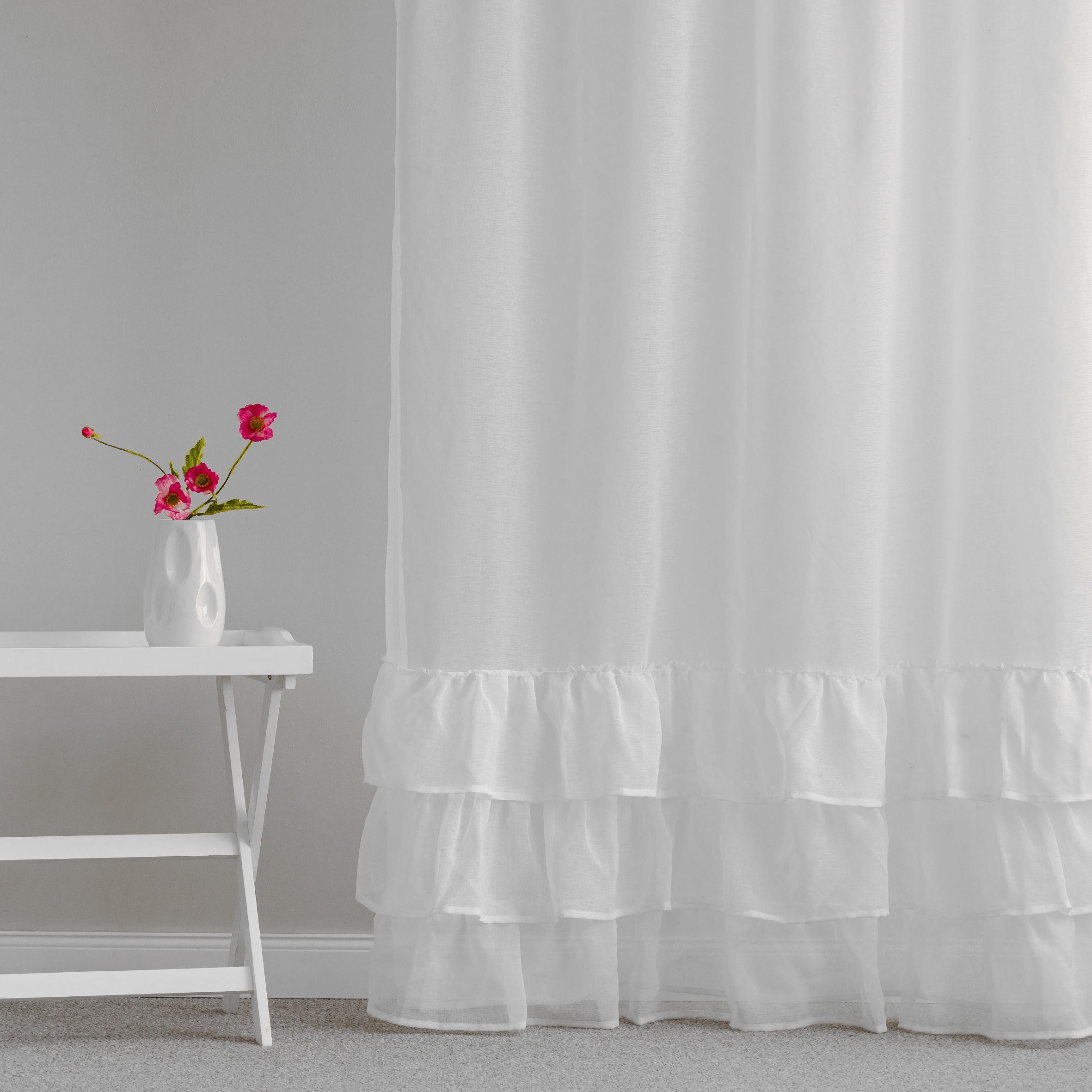 VORHANG Cadis - Weiß, Textil (140/1/250cm) - home&you