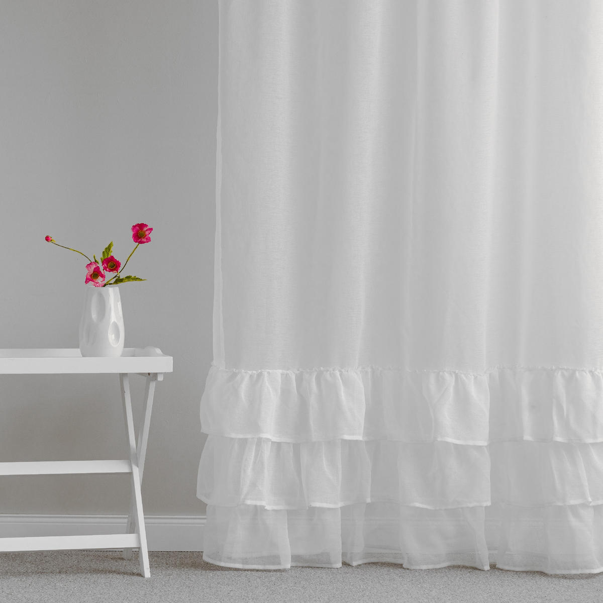 VORHANG Cadis - Weiß, Textil (140/1/250cm) - home&you