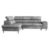 ECKSOFA Kadurin, Seite: Links - Greige/Schwarz, Holz/Kunststoff (276/206cm) - MIRJAN24