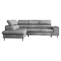 ECKSOFA Kadurin, Seite: Links - Greige/Schwarz, Holz/Kunststoff (276/206cm) - MIRJAN24