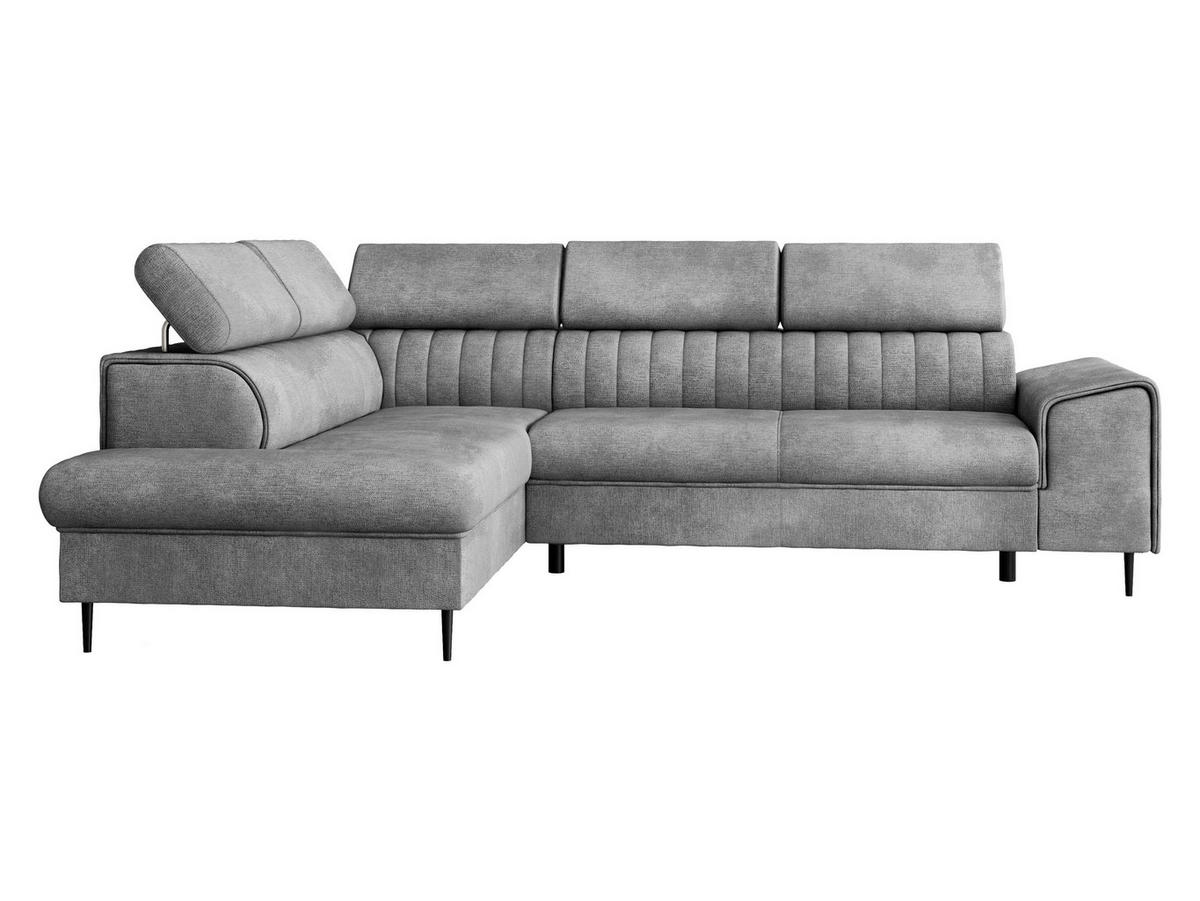ECKSOFA Kadurin, Seite: Links - Greige/Schwarz, Holz/Kunststoff (276/206cm) - MIRJAN24