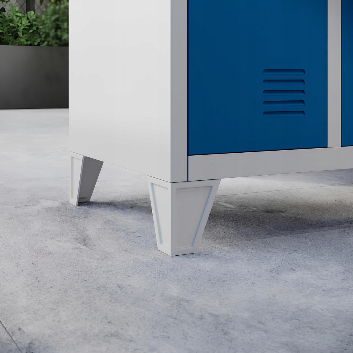 SCHLIESSFACHSCHRANK Bartek - Blau/Grau, Metall (136/172/45cm) - Jan Nowak