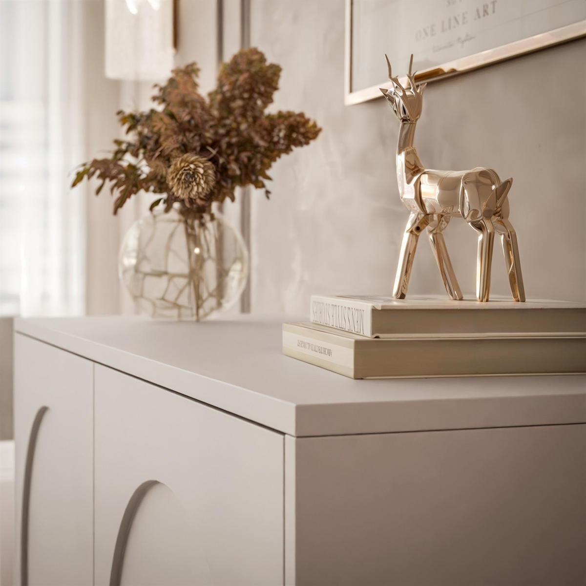 KOMMODE ARIADNA Kaschmir zweitürig - Kaschmir, Holzwerkstoff (104/83/35cm)