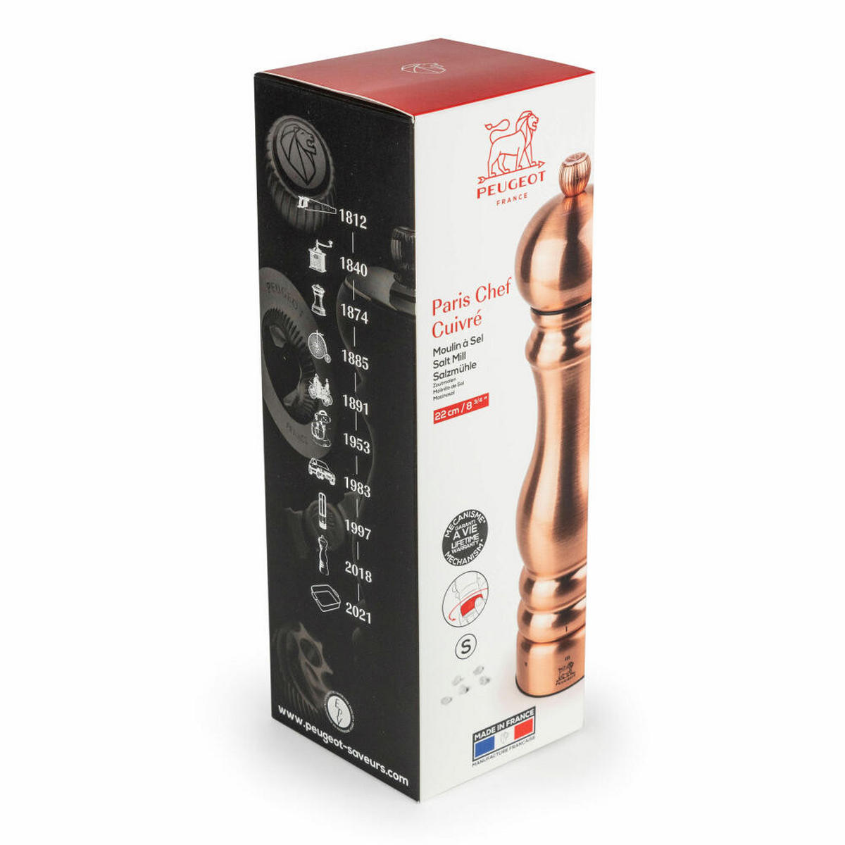 SALZMÜHLE Paris Chef uSelect 22cm Kupfer Stahlmahlwerk - Orange, Metall (6/22/6cm) - PEUGEOT
