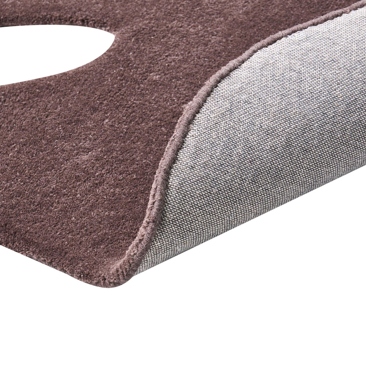 KOBEREC Tmavě hnědý 160/230 cm Vlna Nainital - tmavě hnědá, textil (160/230cm) - Beliani