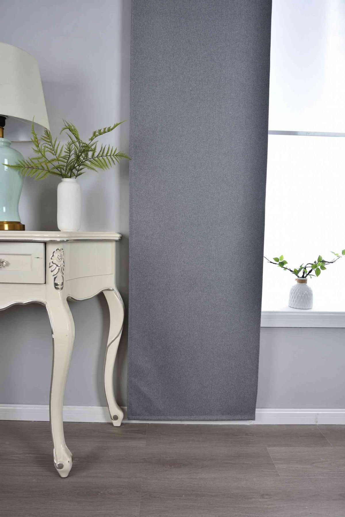 VORHANG MÜNCHEN DARK HxB 245x60 cm Grau - Grau, Textil (60/245/245cm) - Gardinenbox