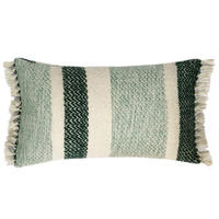 DEKOKISSEN Berber körniges grün 35x60 - Weiß/Grün, Textil (60/35/12cm) - Malagoon
