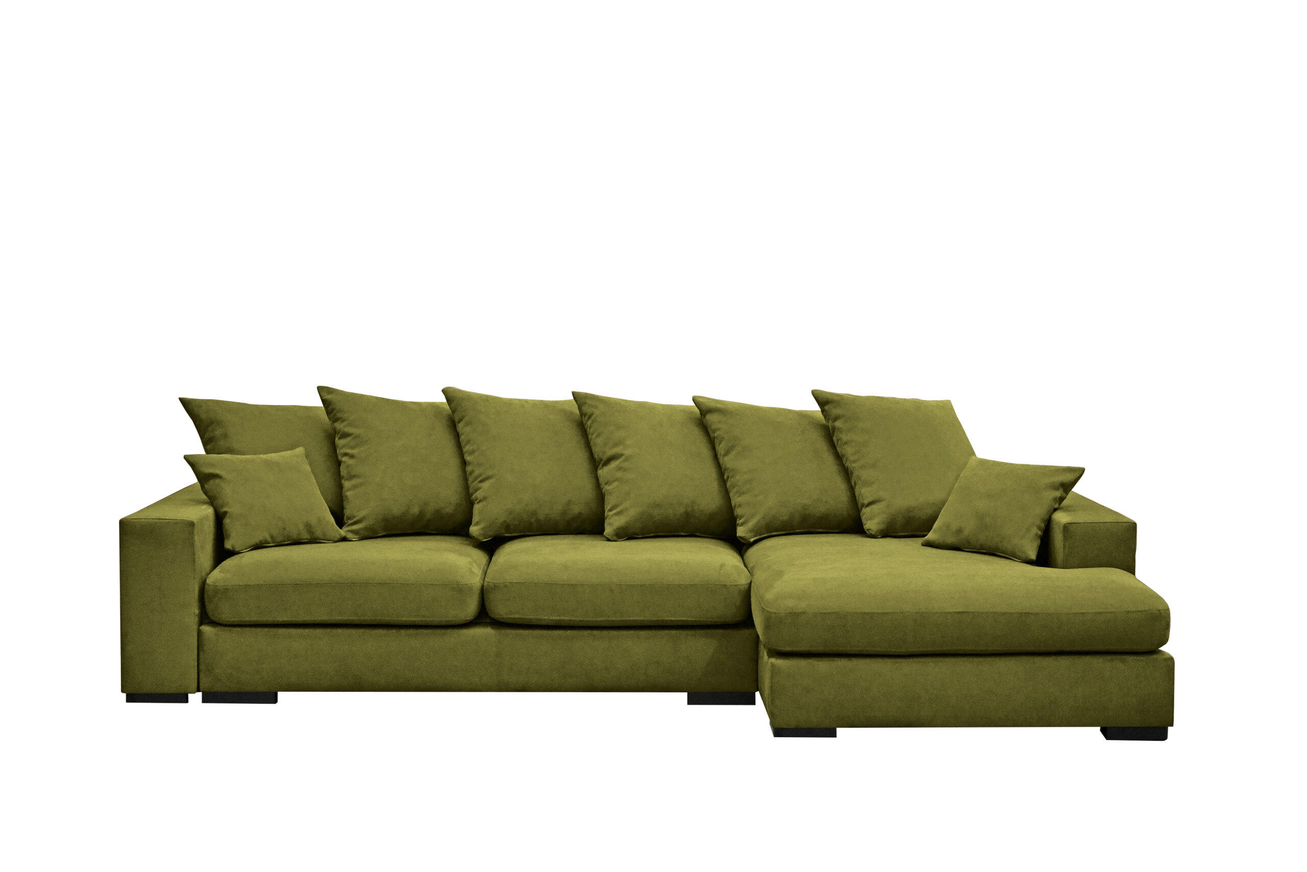 ECKSOFA Mit Schlaffunktion Und Bettkasten Couch L-form Gabon Stoff Riviera Rechts Hellgrün - Hellgrün, Holz (285/155cm) - Kaiser Möbel