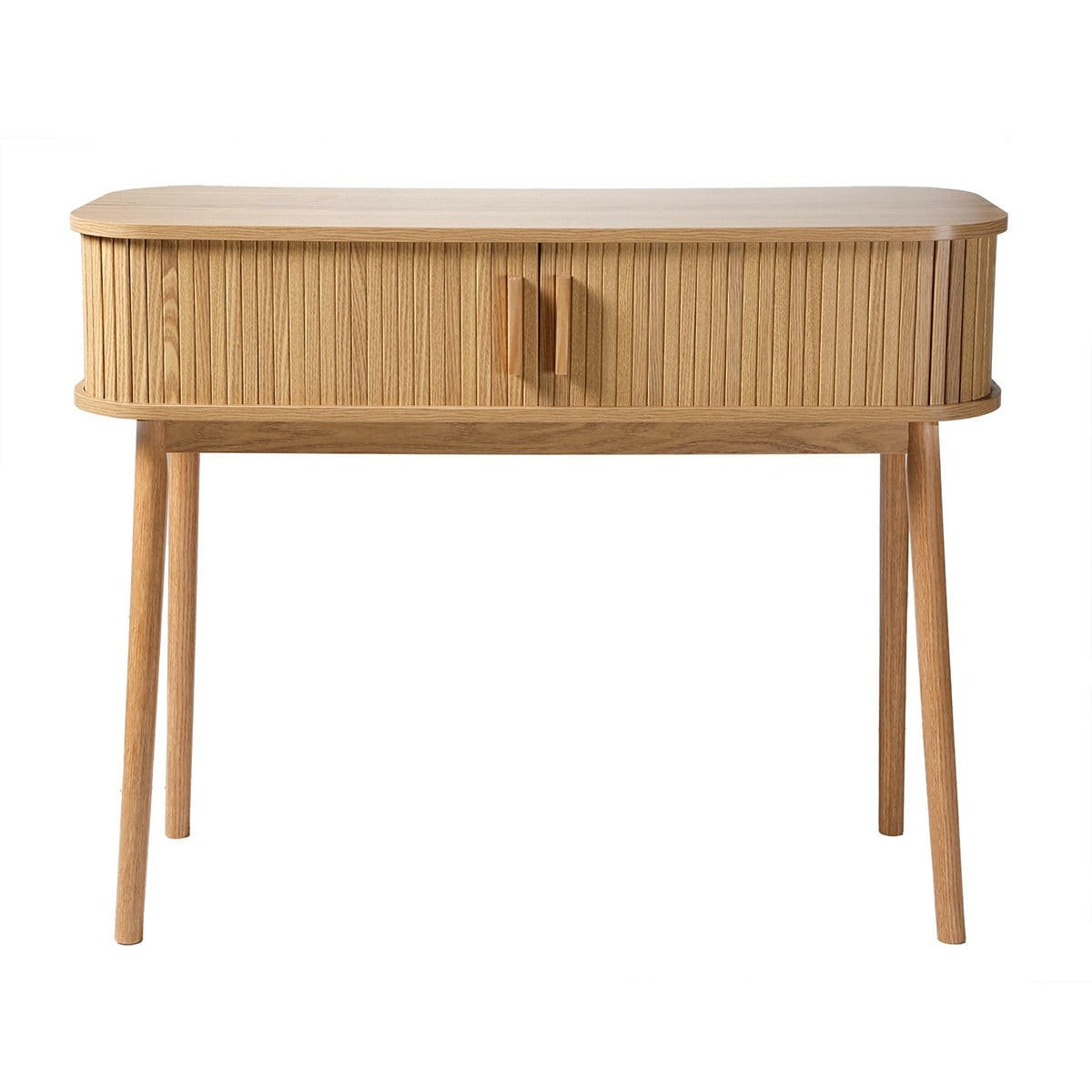 KONSOLE 2 schiebetüren ernest 100/35/80,5 cm - Eschefarben, Holzwerkstoff (43/35/80.5cm) - Calicosy