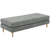 HOCKERBANK Kaylynn Cordstoff anthrazit - Anthrazit, Kunststoff (170/45/71cm) - 58aufmkessel