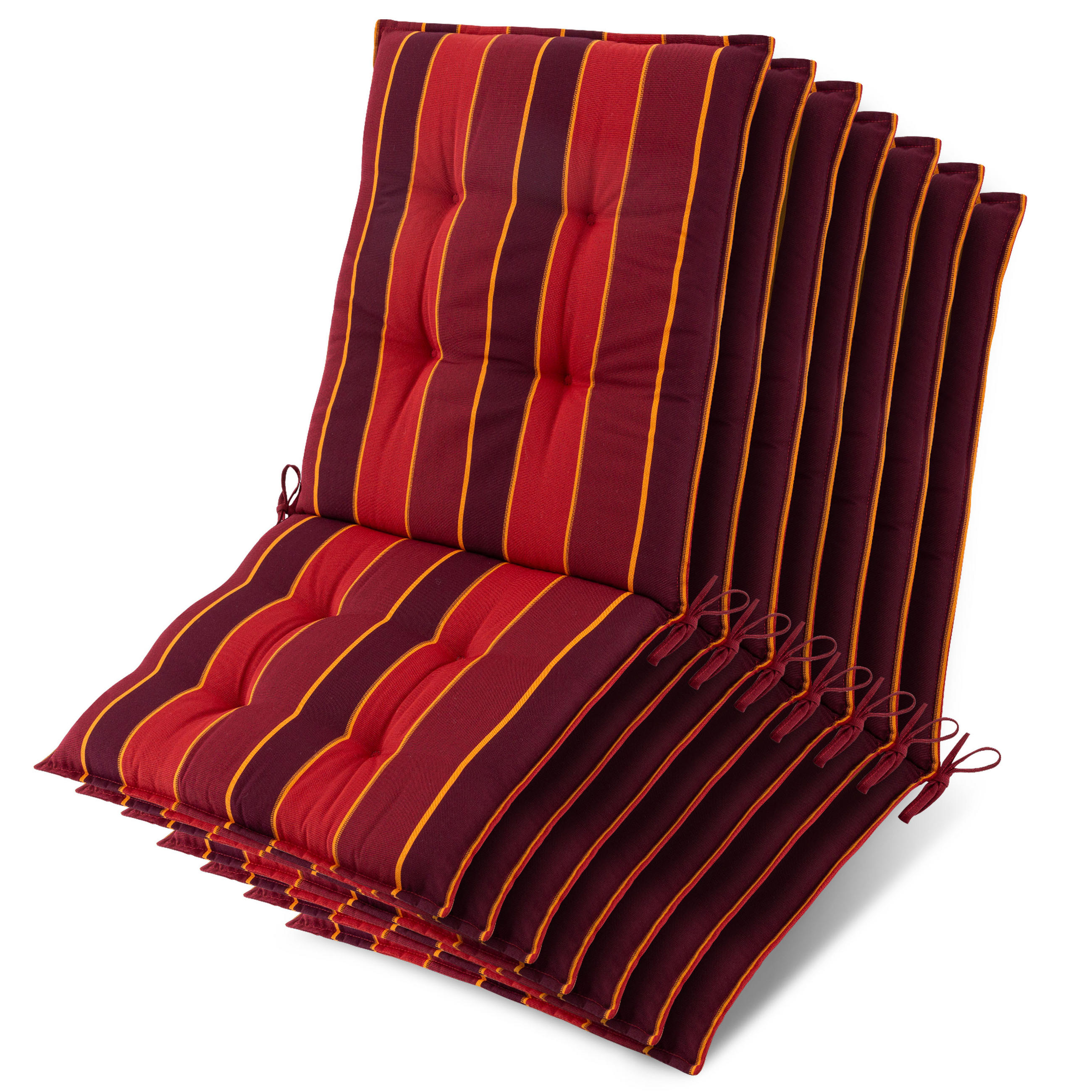 NIEDERLEHNER Sun-NL 105x50x8cm Rot-Gestreift (7tlg) - Rot, Textil (50/100cm) - Beautissu 
